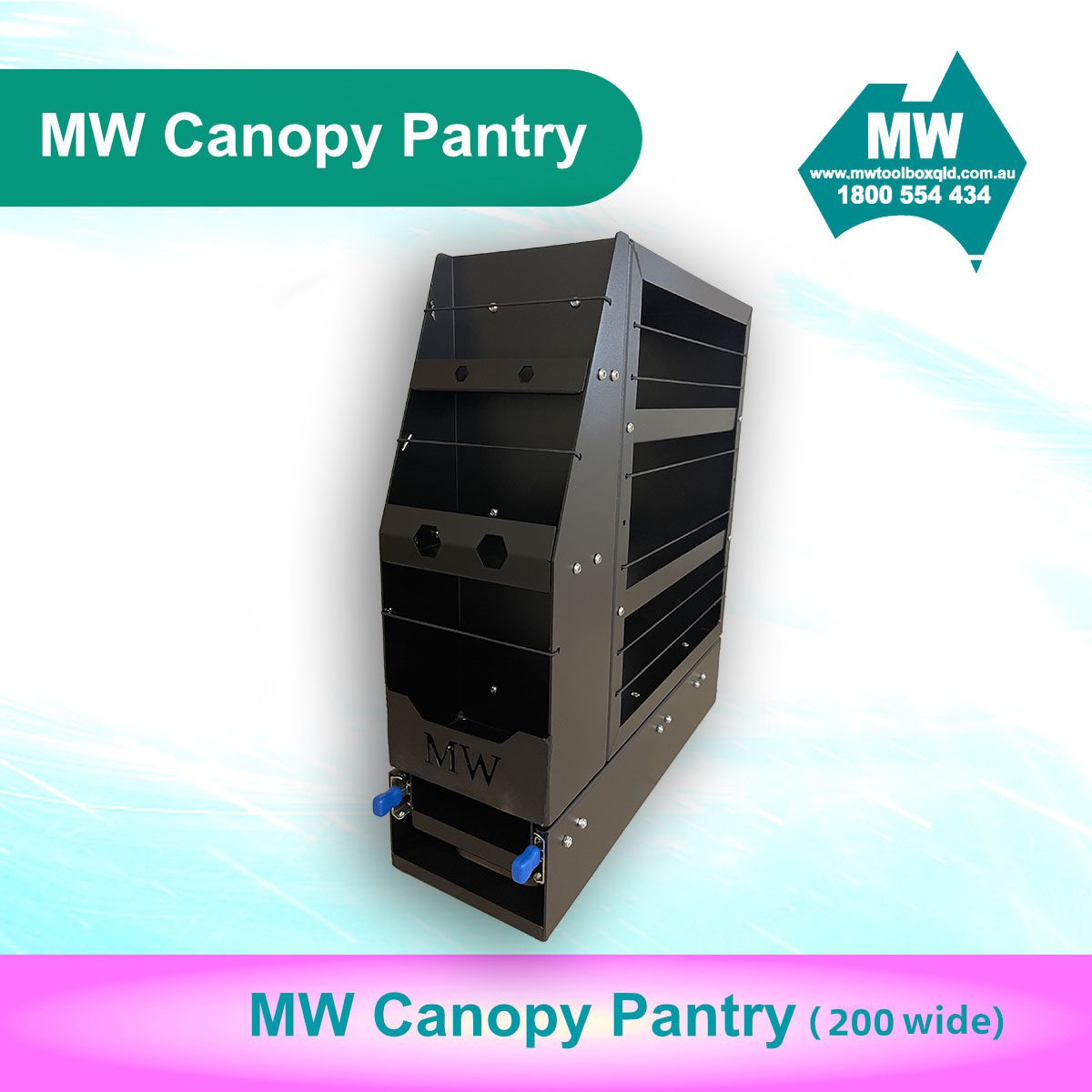 Canopy Pantry (200mm Wide) Canopy Drawer-2