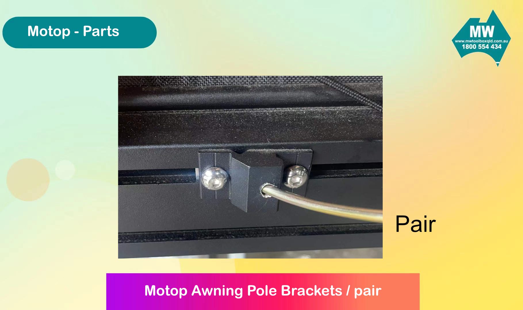 Motop awning pole brackets