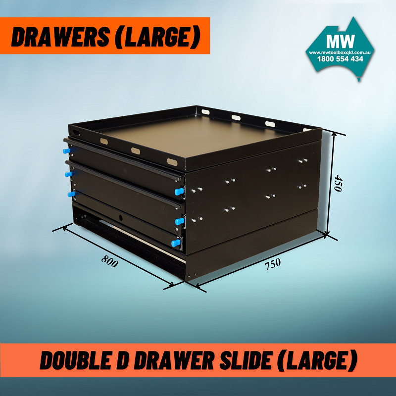 Double D Camping Drawer Black 4