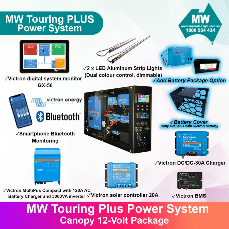 MW Touring Plus Canopy Power Package 12v Electrical Dual Battery System-1