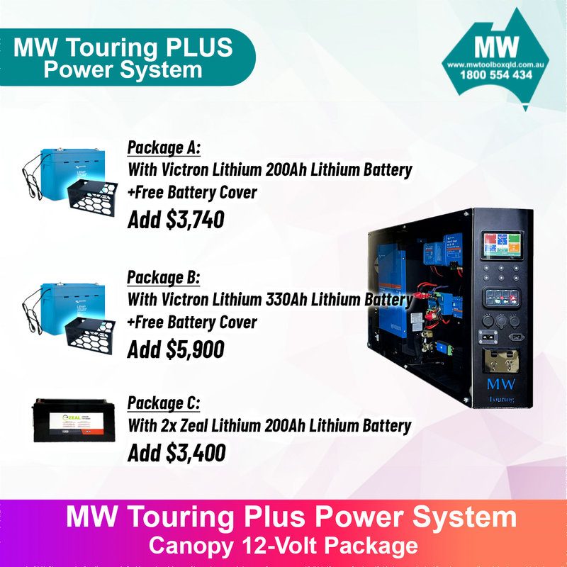 MW Touring Plus Canopy Power Package 12v Electrical Dual Battery System-3