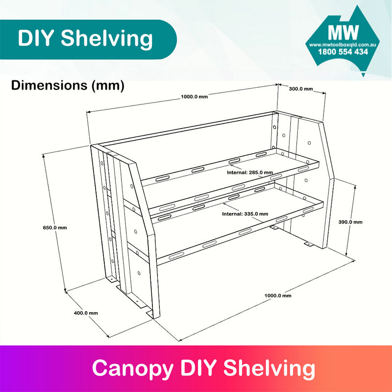 Canopy DIY Shelving MW Manufacturing SA