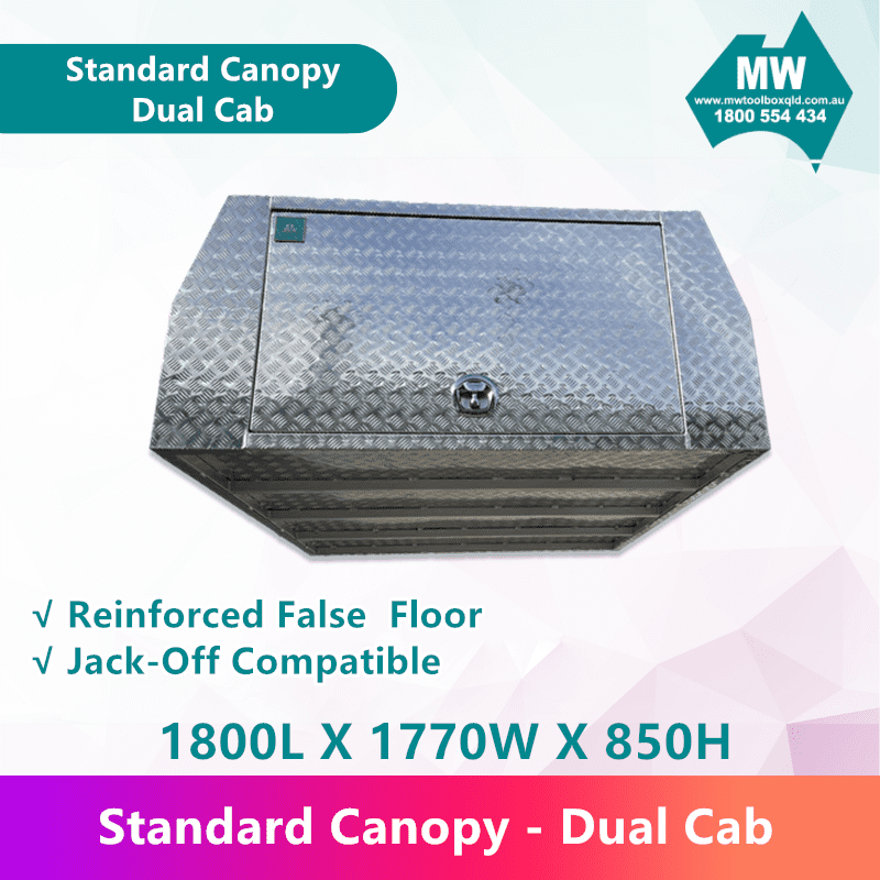Aluminium-Ute-Canopy-Dual-Cab-Checker-Plate-Jack-off-3