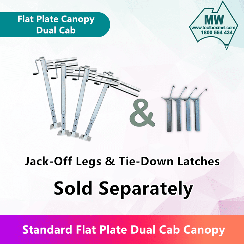 Aluminium Ute Canopy Flat Plate Canopy Dual Cab 1800mm Long-3